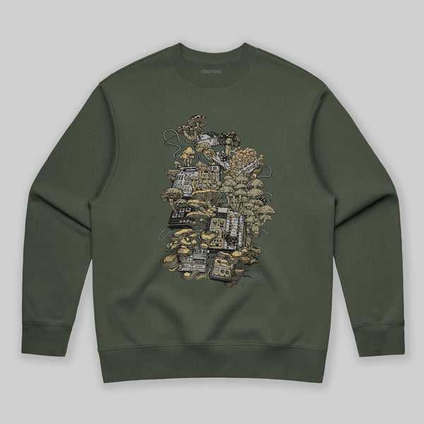 Shrooms Sweatshirt / Military / by Mike Winnard